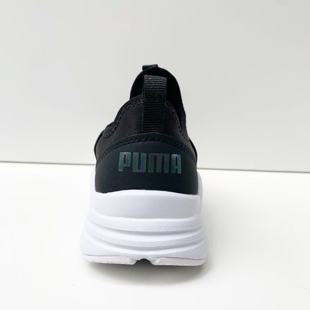Puma Essential Black Comfort Slip On Sneaker Shoes Size 5Y / 6.5-7 Women - Picture 10 of 13